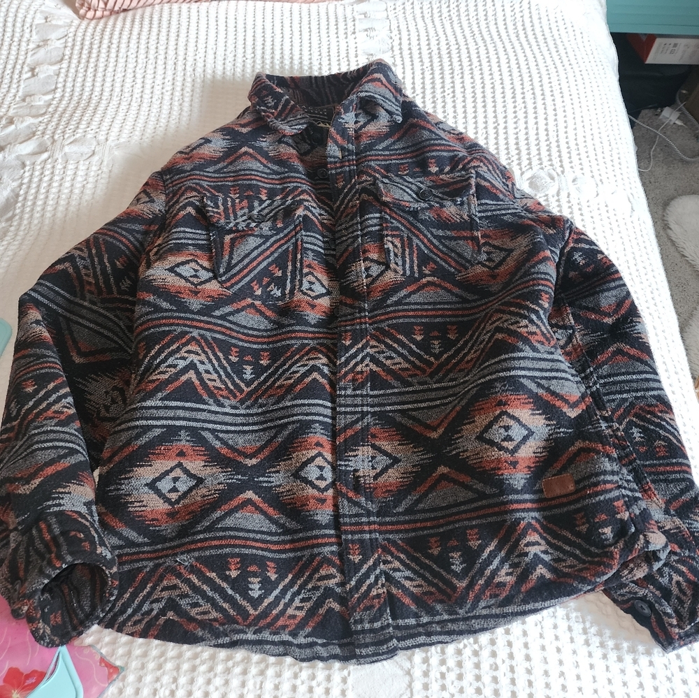 Southwest Style Sherpa lined coat size Large